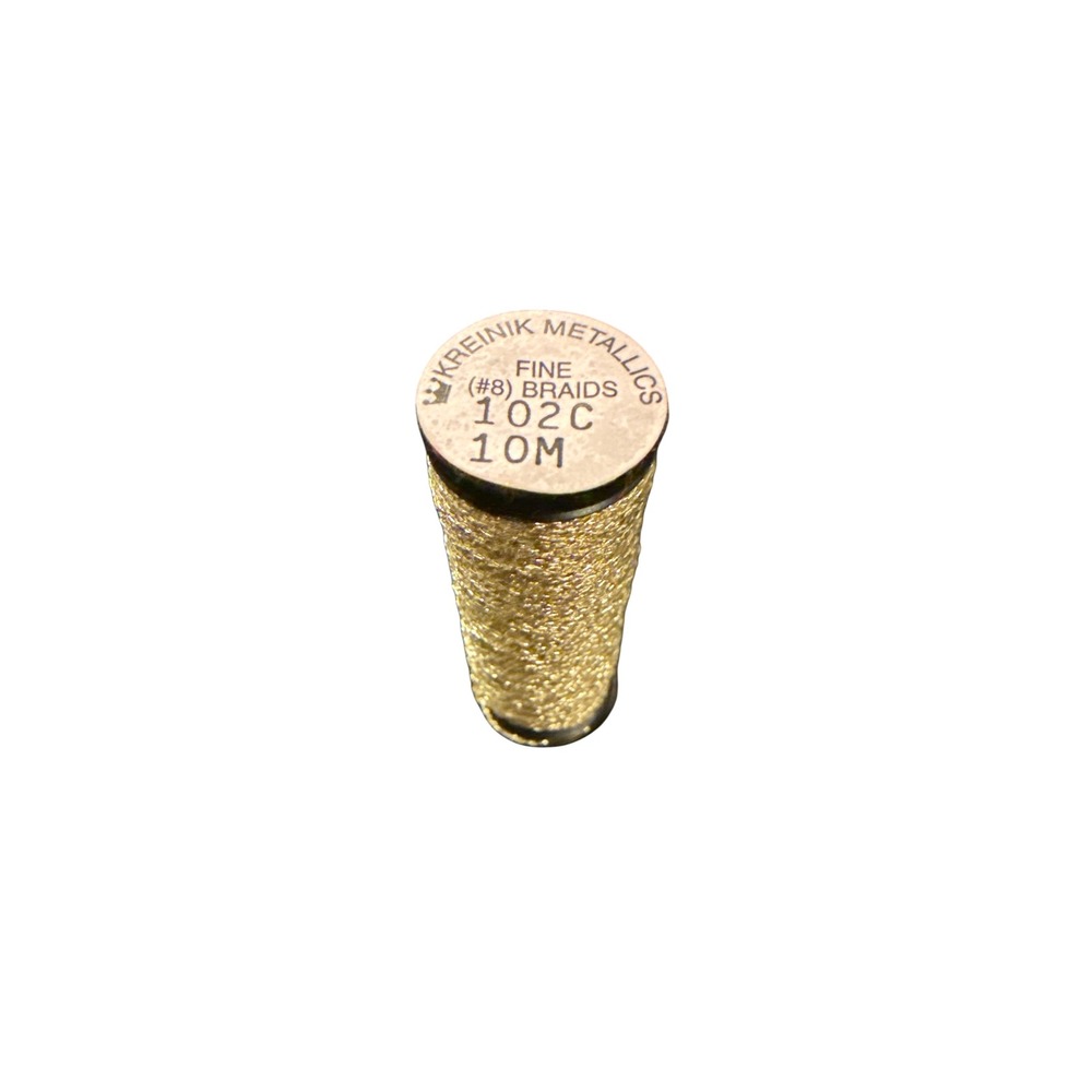 Kreinik Metallics Fine #8 Braid 102C Vatican Gold Cord 10M New Metallic Thread